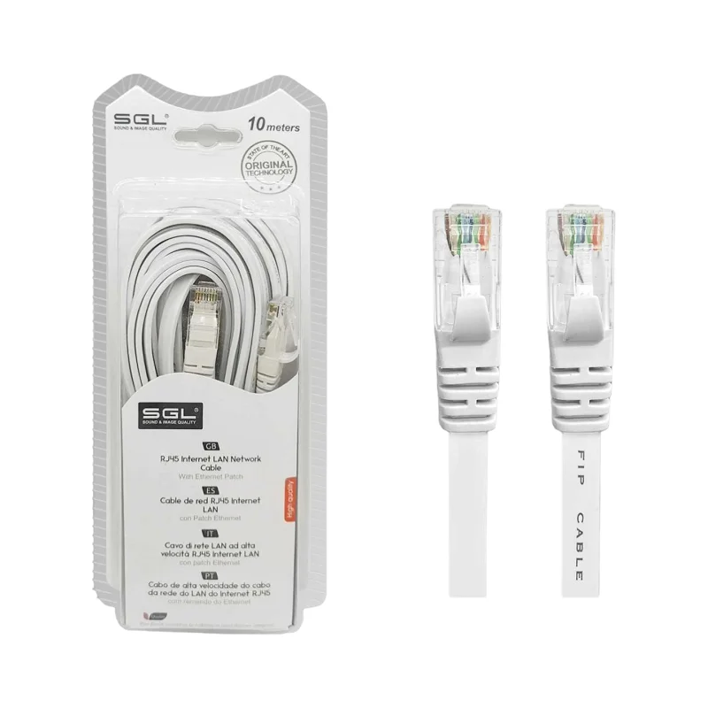 Φωτογραφία προϊόντος: SGL Καλώδιο δικτύου Ethernet - Πλακέ - A8P8C - 10m - 094869