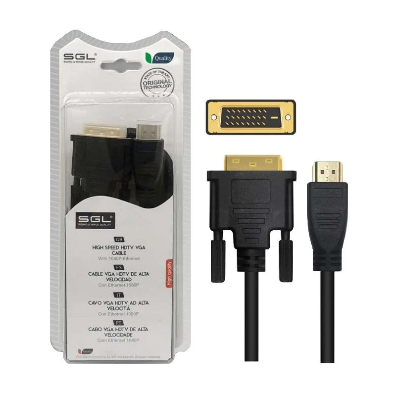 Φωτογραφία προϊόντος: SGL Καλώδιο HDMI-DVI - 1.5m - 1595 - 200398