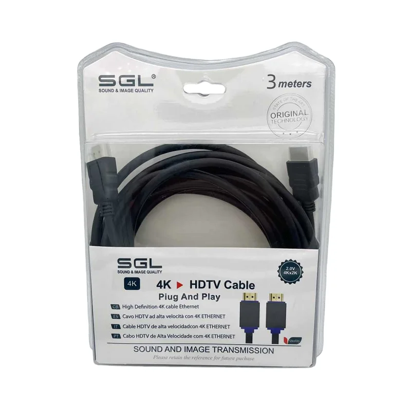 Φωτογραφία προϊόντος: SGL Καλώδιο HDMI - 1592 - Male/Male - 3m - 094717