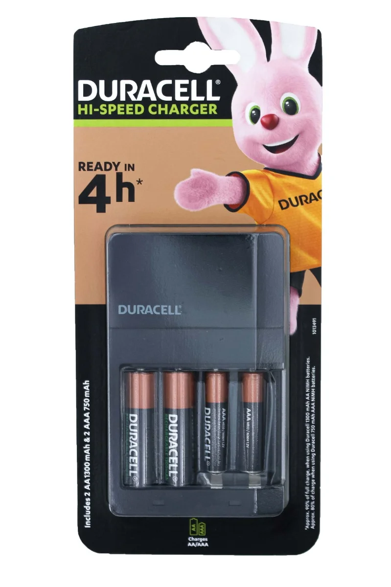 Φωτογραφία προϊόντος: DURACELL CEF14 4h Charger incl. 2xAA 1300mAh + 2xAAA 750mAh