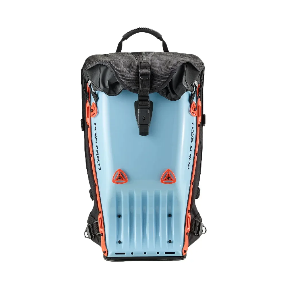 Φωτογραφία προϊόντος: ΣΑΚΙΔΙΟ ΠΛΑΤΗΣ HARDSHELL GTX LEMANS GLOSSY LIGHT BLUE/ORANGE 25L | BOBLBEE