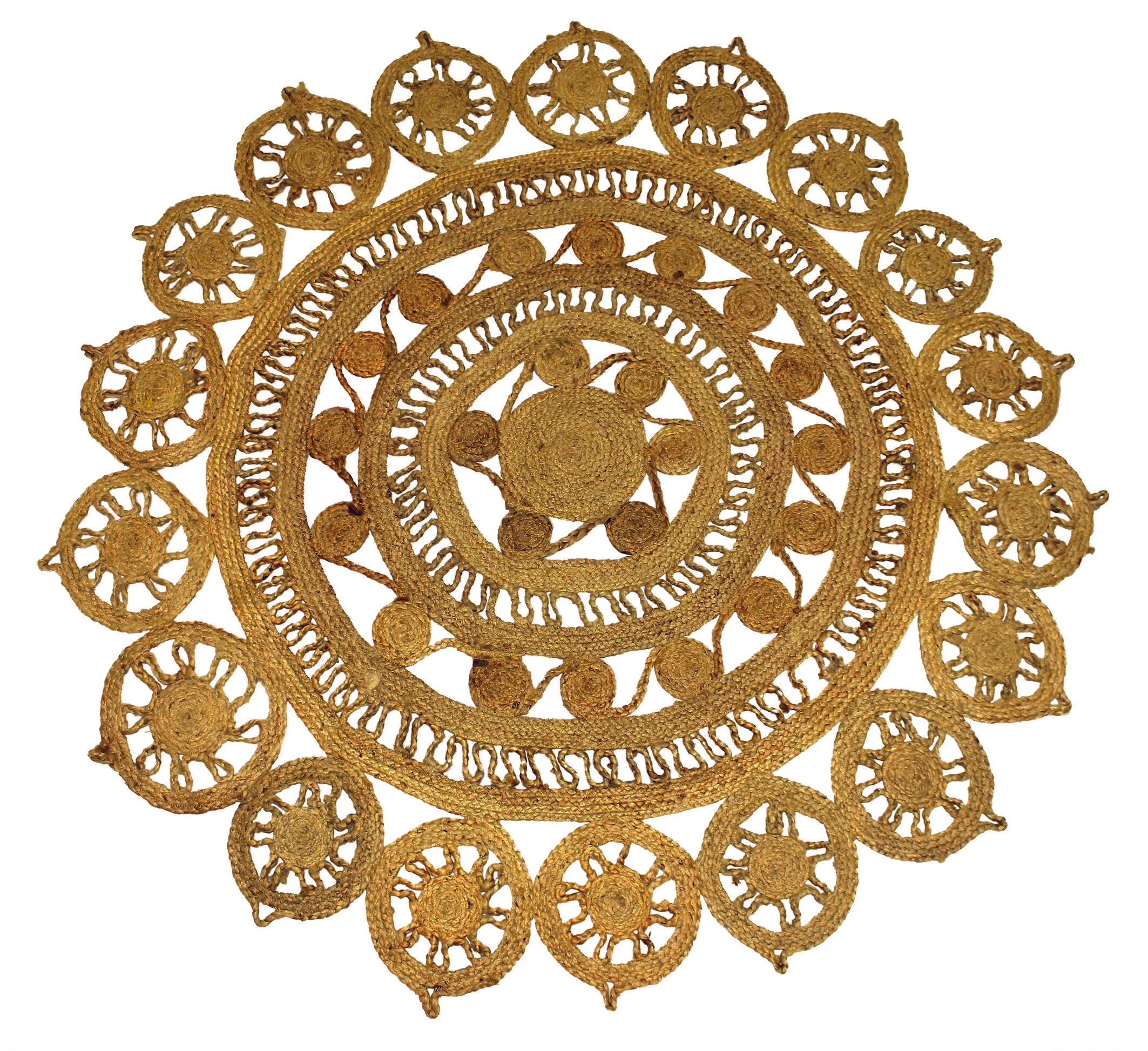 Φωτογραφία προϊόντος: ΧΑΛΙ ΓΙΟΥΤΑ PIEMONTE MUSTARD- Klonaras Home Fashion 150εκ-Στρογγυλό