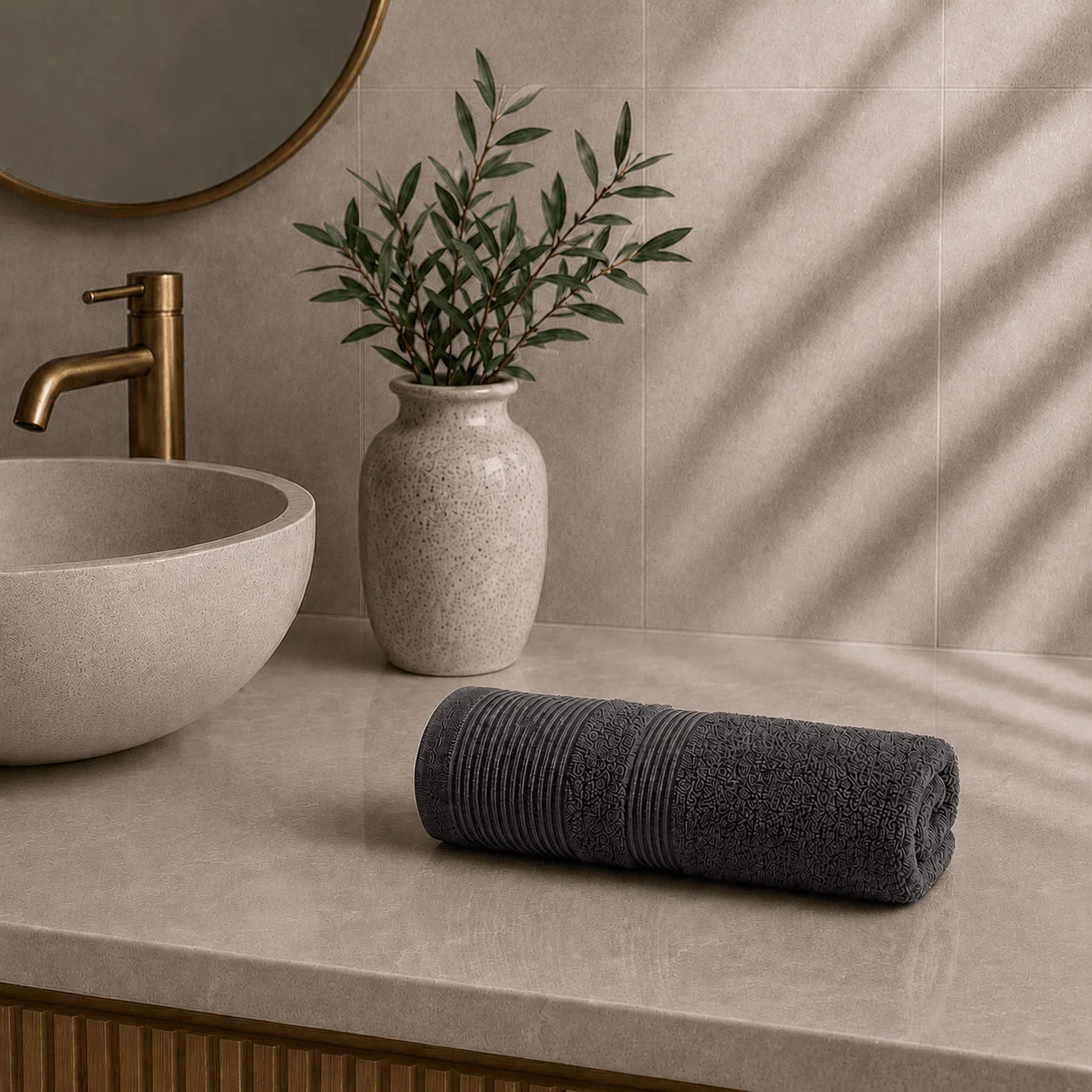 Φωτογραφία προϊόντος: Πετσέτα Χεριών 30×50 Dark Grey - Astron Italy