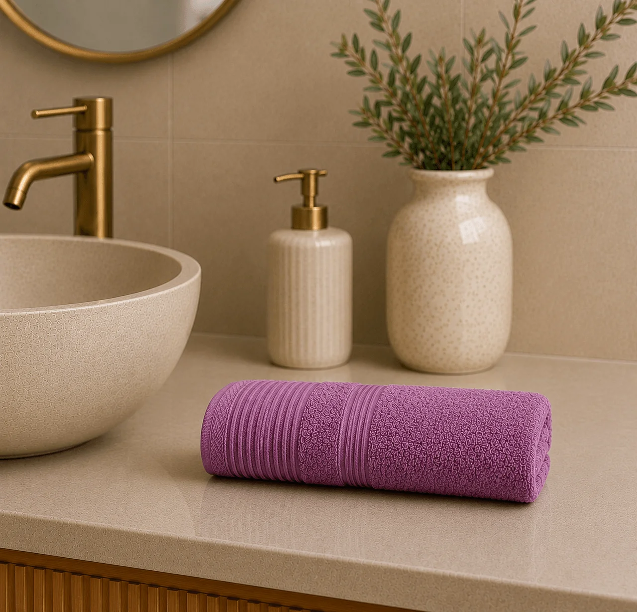 Φωτογραφία προϊόντος: Πετσέτα Χεριών 30×50 Dark Lilac - Astron Italy
