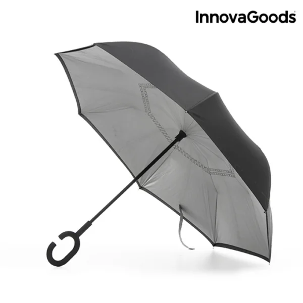 Φωτογραφία προϊόντος: InnovaGoods Ομπρέλα Βροχής με Μπαστούνι Γκρι