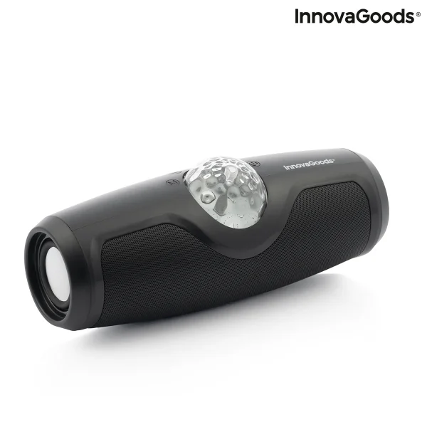 Φωτογραφία προϊόντος: InnovaGoods Disco Waflash Ηχείο Bluetooth 10W με Ραδιόφωνο Μαύρο