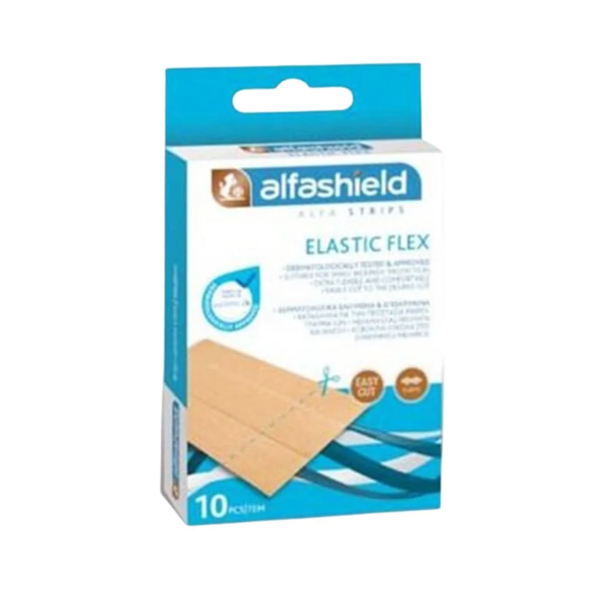 Φωτογραφία προϊόντος: Alfa,Alfashield Τσιρότα Alfashield Strips Elastic Flex Αυτοκόλλητα Επιθέματα 100x60mm 10τμχ