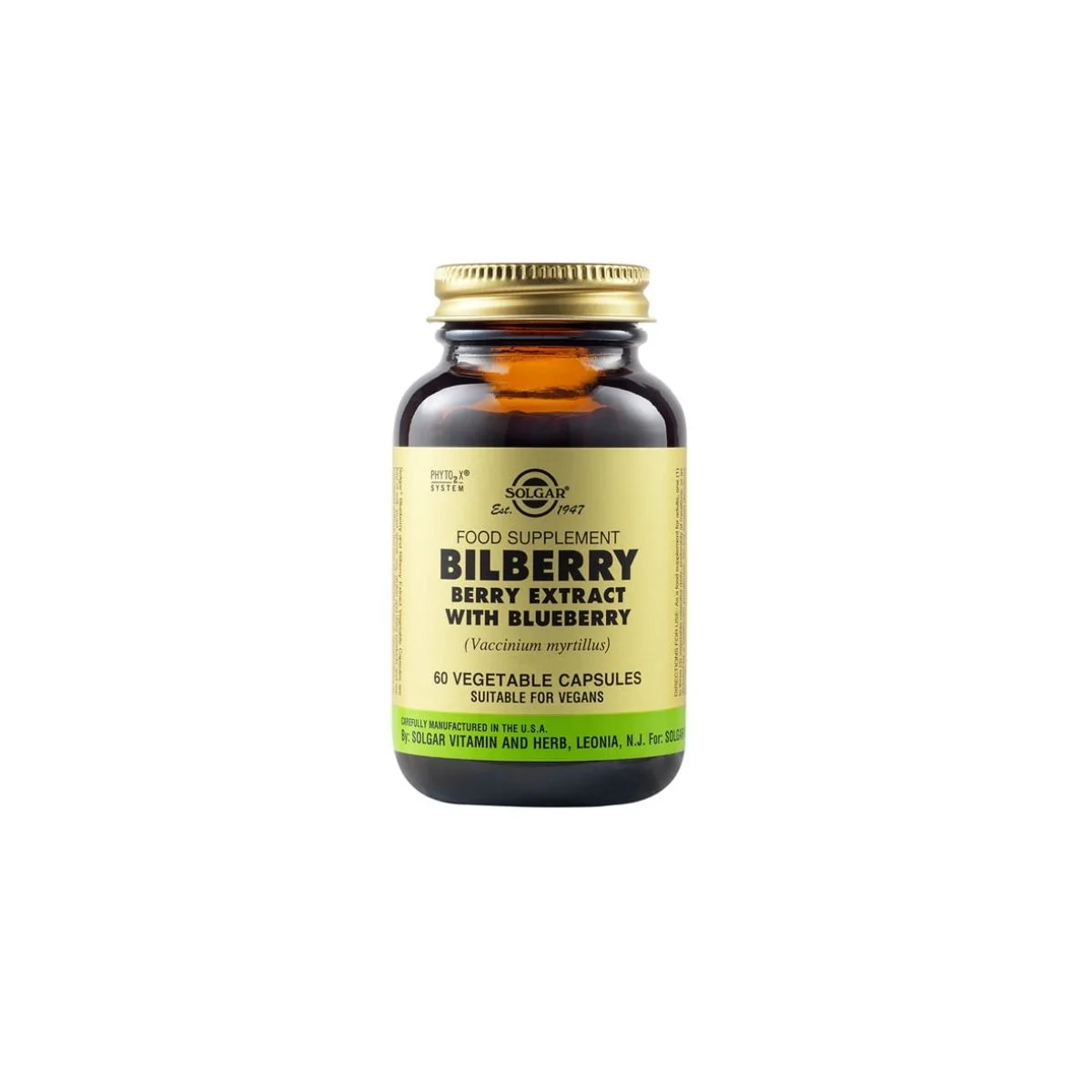 Φωτογραφία προϊόντος: Solgar,Solgar Herbs Solgar Bilberry Extract With Blueberry 60 φυτικές κάψουλες