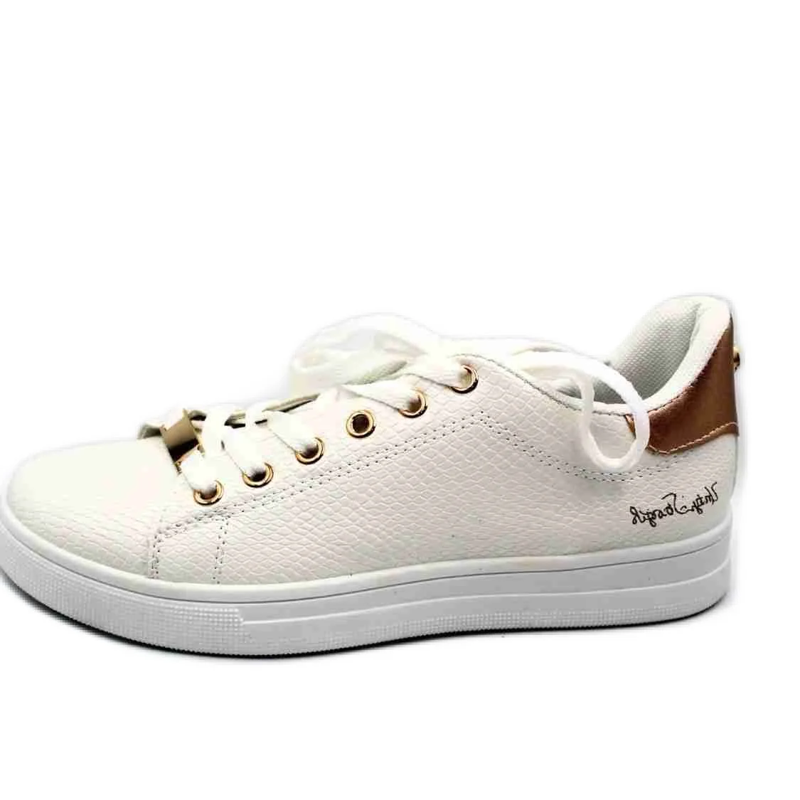 Φωτογραφία προϊόντος: PLATO Sneaker λευκό με σαμπανιζέ λεπτομέρειες