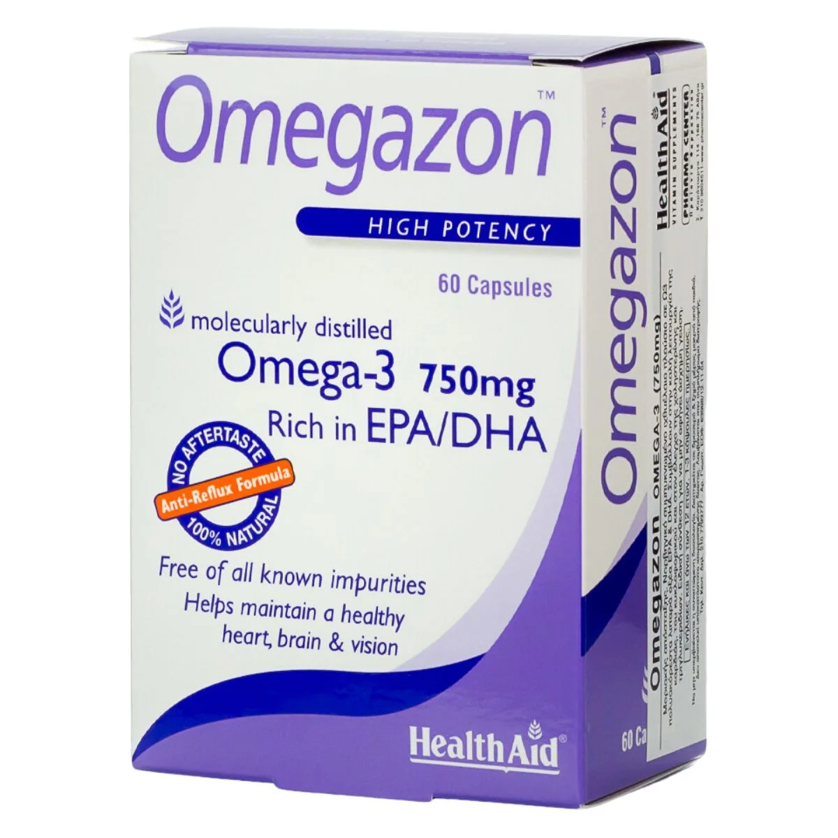 Φωτογραφία προϊόντος: Health Aid,Health Aid Specialized Care Health Aid Omegazon Ιχθυέλαιο 750mg 60 κάψουλες
