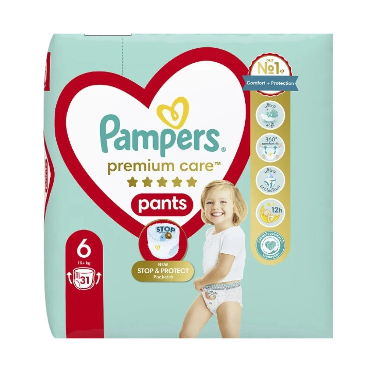 Φωτογραφία προϊόντος: Pampers,Pampers Premium Care Pants Pampers Premium Care Pants Πάνες Βρακάκι Νo6 (15+kg) 31τμχ