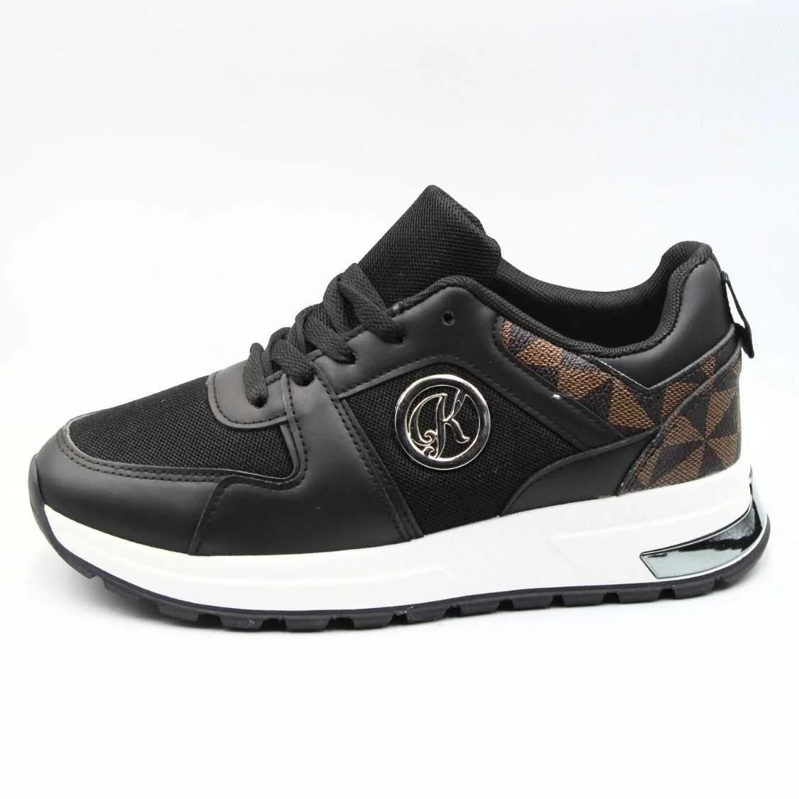Φωτογραφία προϊόντος: PLATO Sneakers μαύρο με ασημένιες λεπτομέρειες