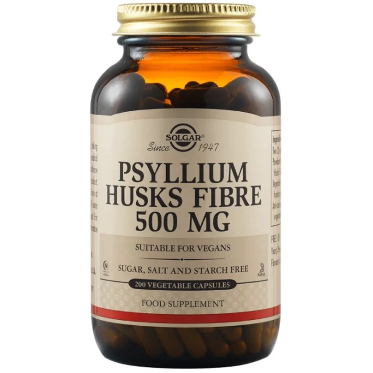 Φωτογραφία προϊόντος: Solgar,Solgar Specialty Solgar Psyllium Husks Fibre 500MG 200 φυτικές κάψουλες