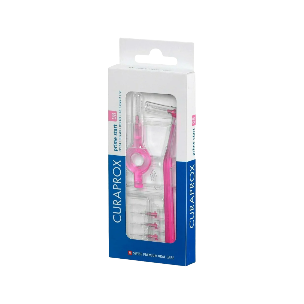 Φωτογραφία προϊόντος: Curaprox,Curaprox Between Teeth Curaprox Prime Start Ανταλλακτικά για Μεσοδόντια Βουρτσάκια με Λαβή 0.8mm Ροζ 5τμχ