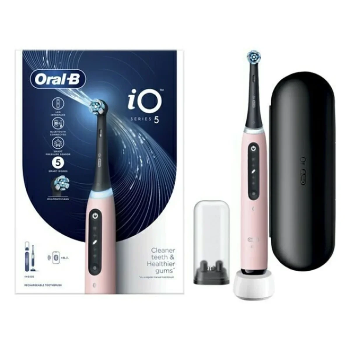 Φωτογραφία προϊόντος: Oral-B,Oral-B iO,Oral-B Ηλεκτρικές Οδοντόβουρτσες Oral-B IO Series 5 Pink Ηλεκτρική Οδοντόβουρτσα με Αισθητήρα Πίεσης και Θήκη Ταξιδιού