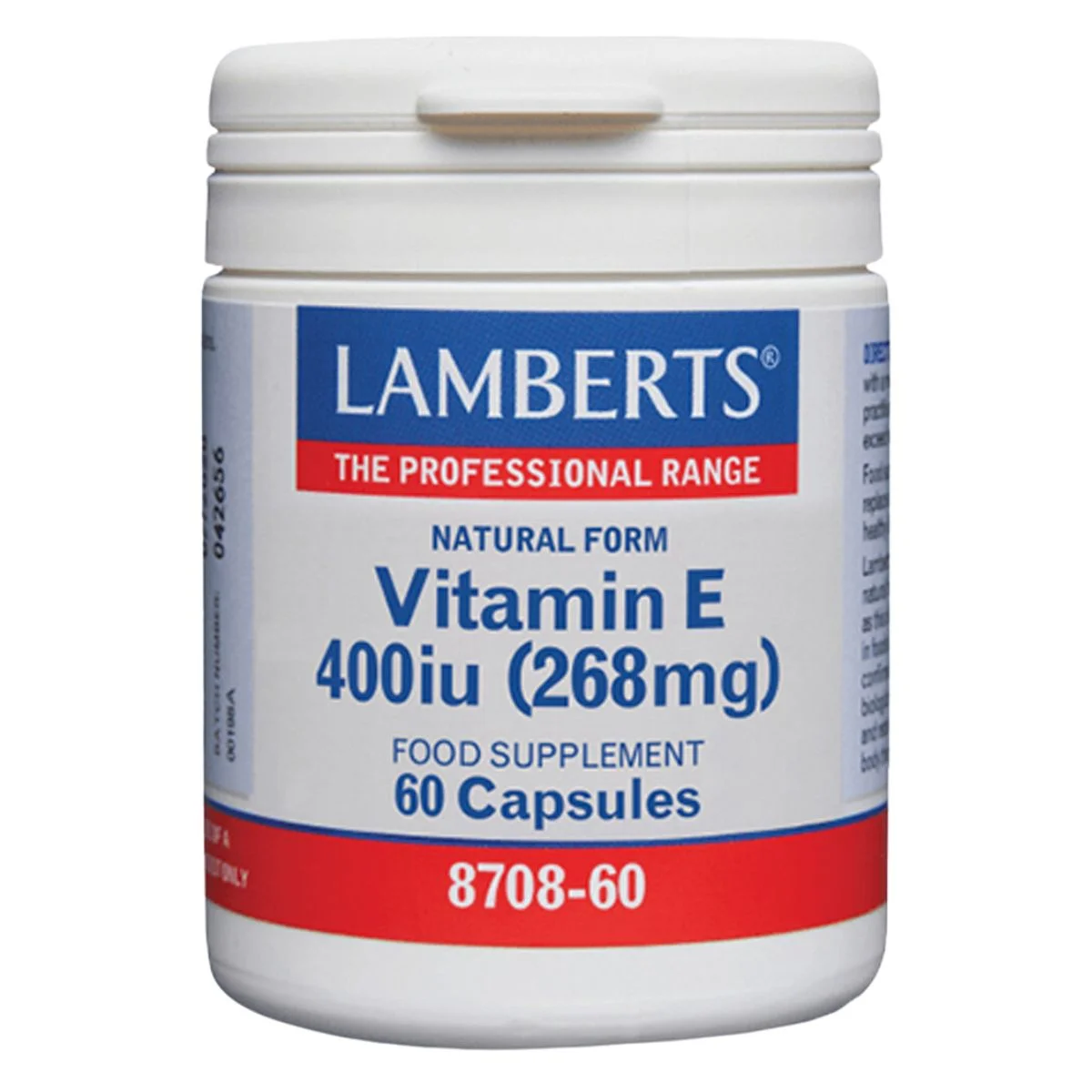 Φωτογραφία προϊόντος: Lamberts,Lamberts Βιταμίνες Lamberts Vitamin E 400iu 268mg 60 κάψουλες