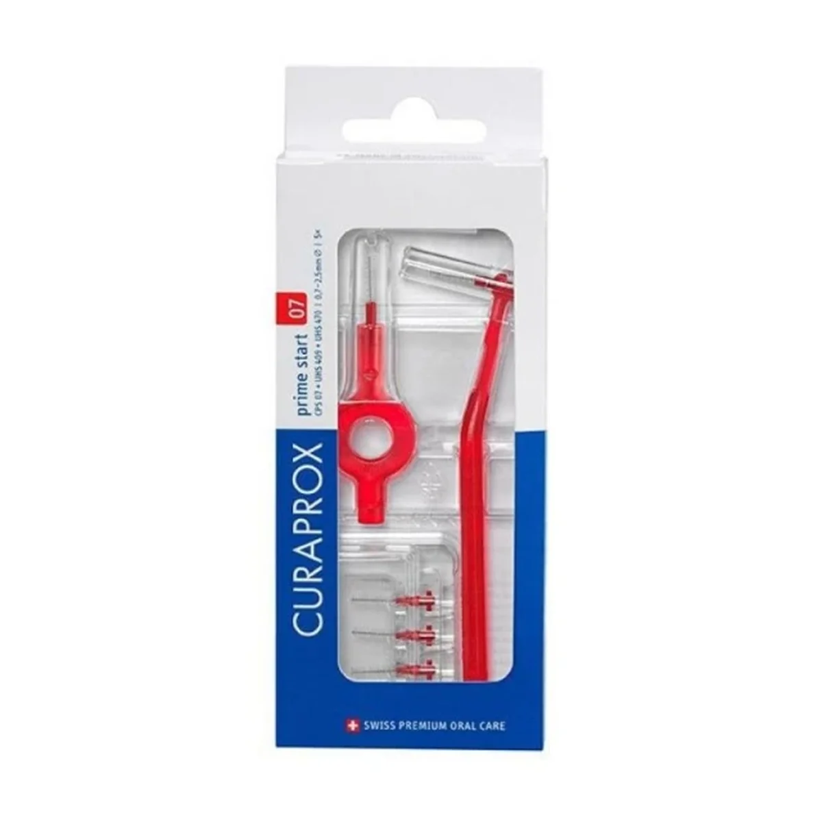 Φωτογραφία προϊόντος: Curaprox,Curaprox Between Teeth Curaprox Prime Start Ανταλλακτικά για Μεσοδόντια Βουρτσάκια με Λαβή 0.7mm Κόκκινα 5τμχ