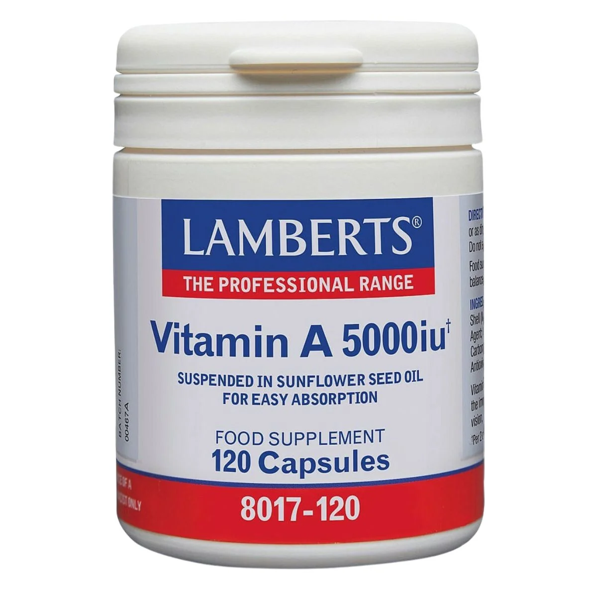 Φωτογραφία προϊόντος: Lamberts,Lamberts Βιταμίνες Lamberts Vitamin A 5000iu 120 κάψουλες