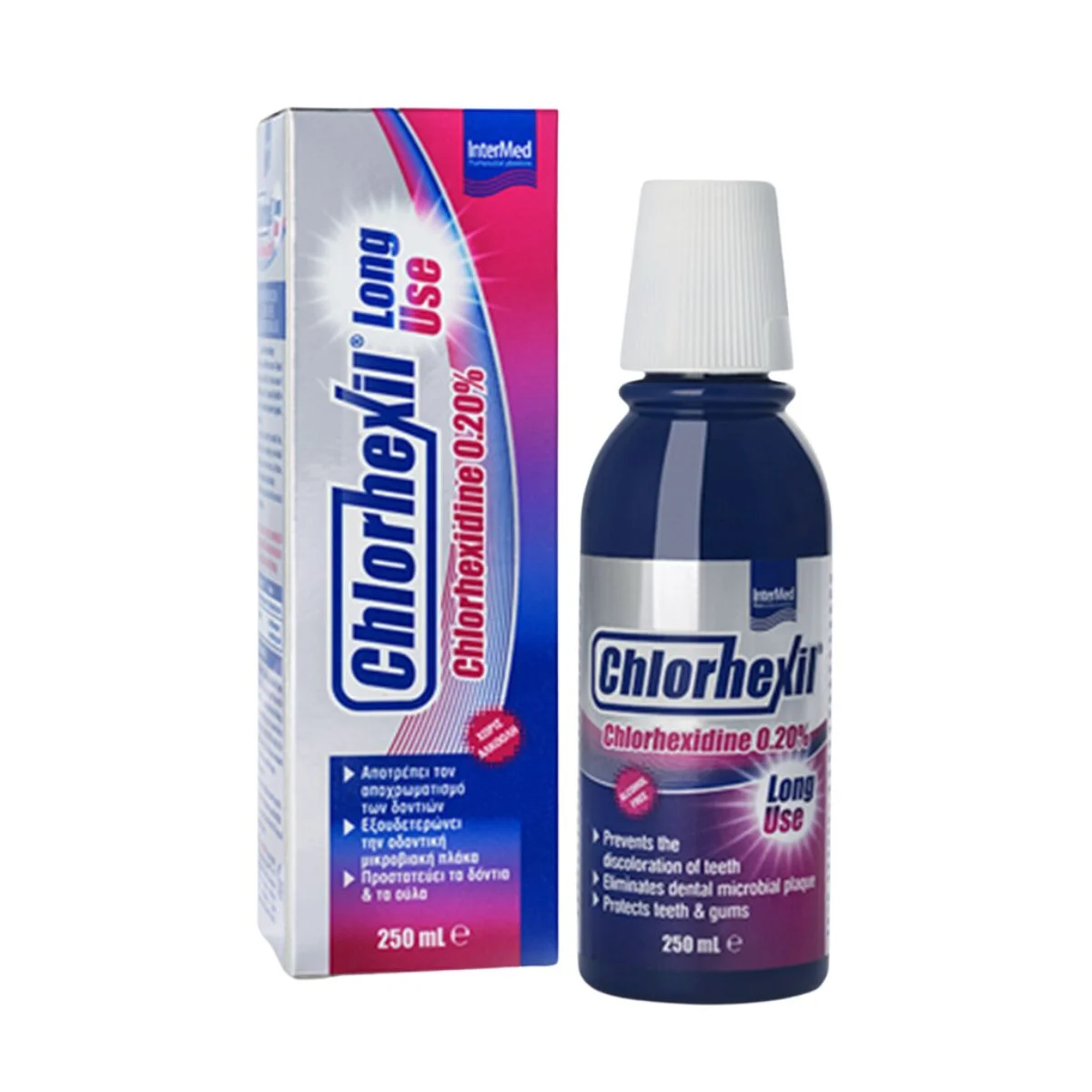 Φωτογραφία προϊόντος: Intermed,Intermed Chlorhexidine Products Intermed Chlorhexil 0.20% Long Use Στοματικό Διάλυμα κατά της Πλάκας 250ml