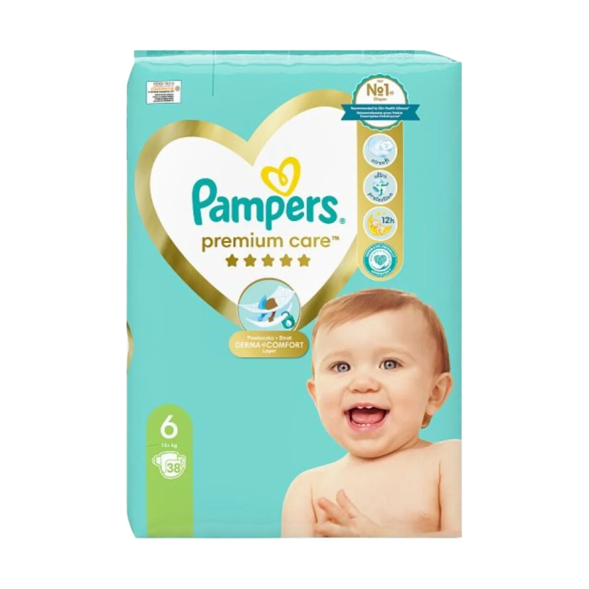 Φωτογραφία προϊόντος: Pampers,Pampers Premium Care Pampers Premium Care Βρεφικές Πάνες No6 (13+kg) 38τμχ