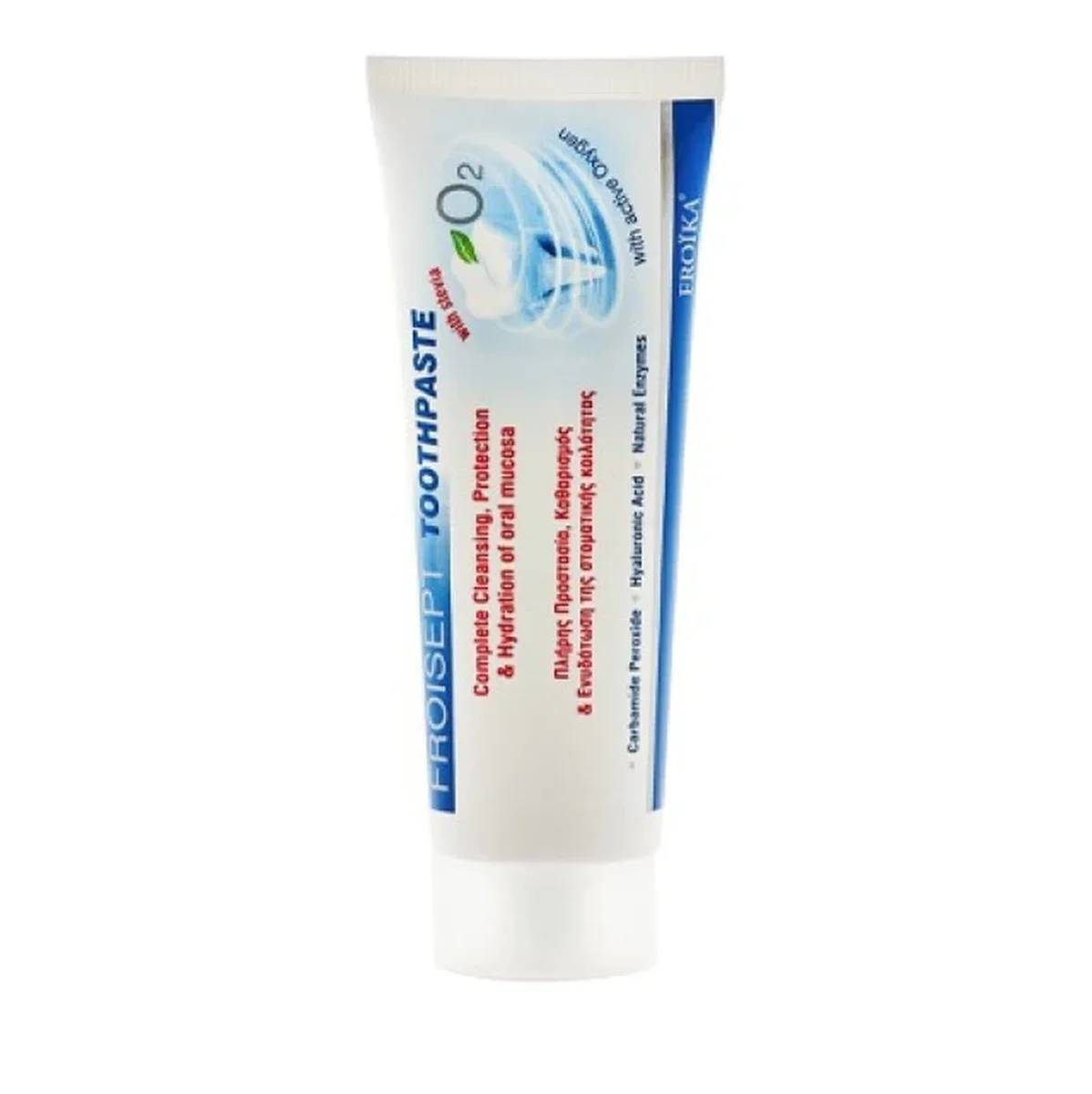 Φωτογραφία προϊόντος: Froika,Froika Oral Care Froika Froisept Οδοντόκρεμα με Ενεργό Οξυγόνο & Στέβια, 75ml
