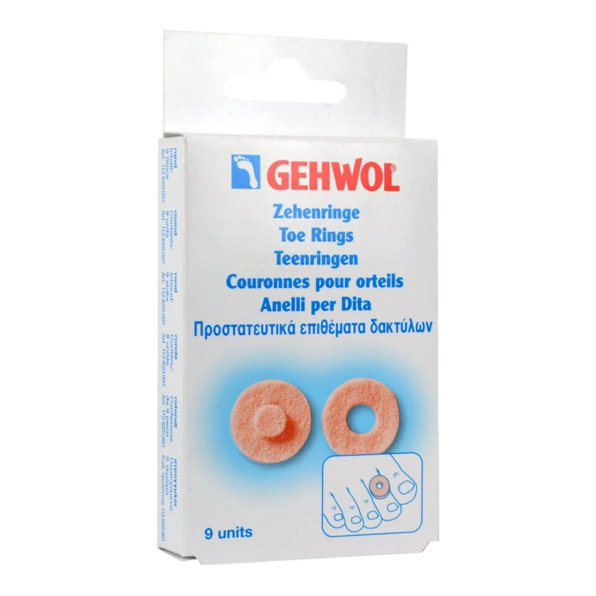 Φωτογραφία προϊόντος: Gehwol,Gehwol Pressure Protection Gehwol Toe Ring Round Επιθέματα για Κάλους 9τμχ