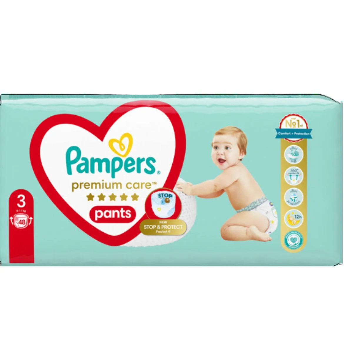 Φωτογραφία προϊόντος: Pampers,Pampers Premium Care Pants Pampers Premium Care Pants Πάνες Βρακάκι Νo3 (6-11kg) 48τμχ