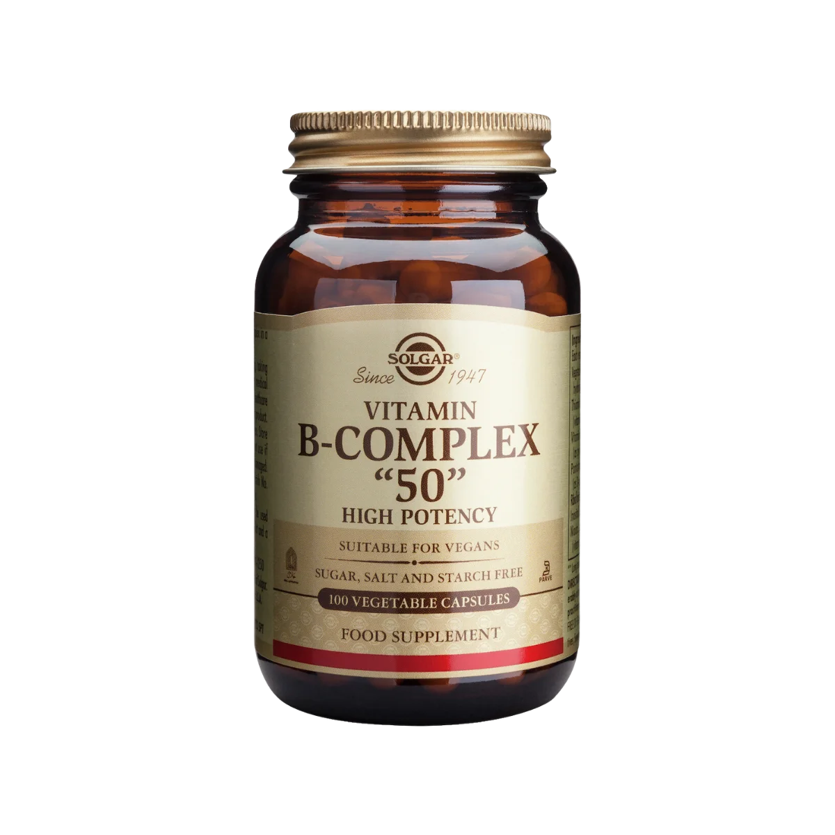 Φωτογραφία προϊόντος: Solgar,Solgar Vitamins Solgar B-Complex "50" Σύμπλεγμα Βιταμινών Β 100 φυτικές κάψουλες