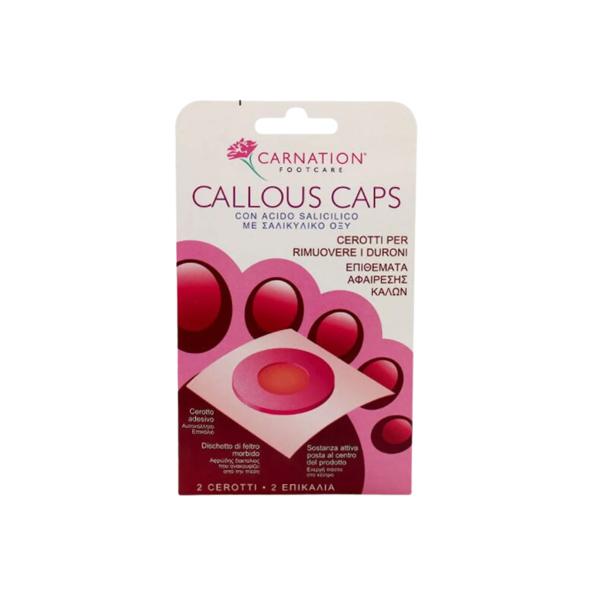Φωτογραφία προϊόντος: Vican,Vican Carnation Carnation Callous Caps Επιθέματα για τους Κάλους 2τμχ