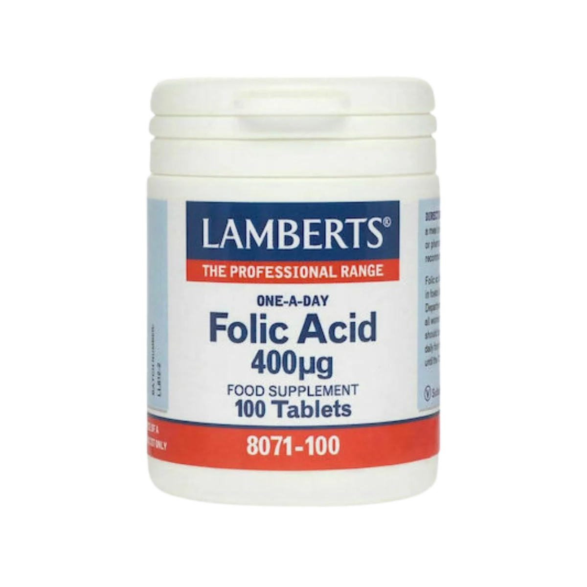 Φωτογραφία προϊόντος: Lamberts,Lamberts Βιταμίνες Lamberts Folic Acid 400mg Φολικό Οξύ 100 ταμπλέτες