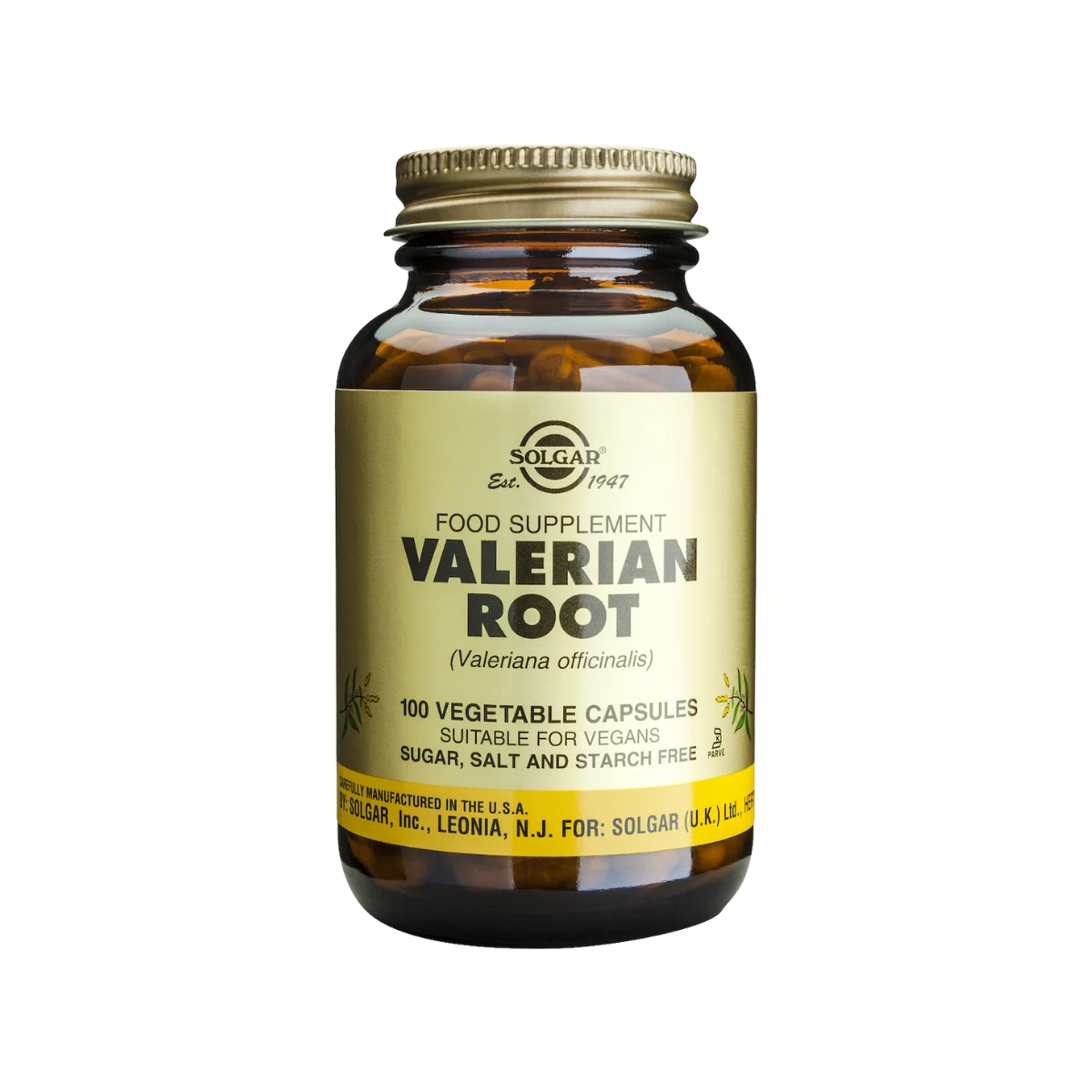 Φωτογραφία προϊόντος: Solgar,Solgar Herbs Solgar Valerian Root Βαλεριάνα 100 φυτικές κάψουλες