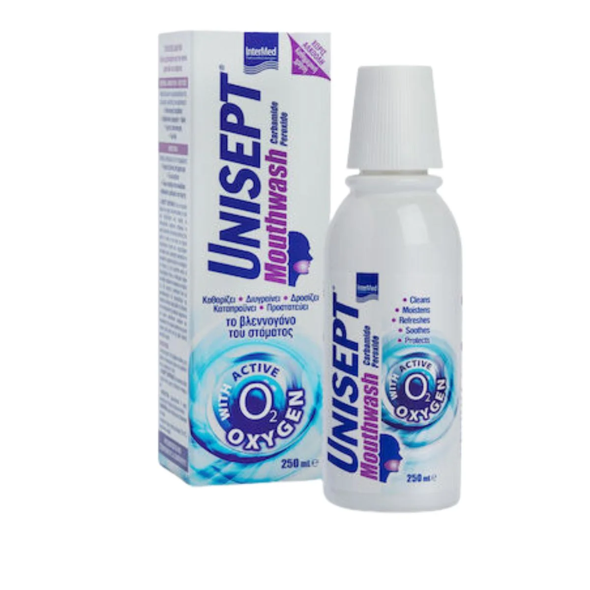 Φωτογραφία προϊόντος: Intermed,Intermed Oral Care Adults Intermed Unisept Mouthwash Καθημερινό Στοματικό Διάλυμα 250ml