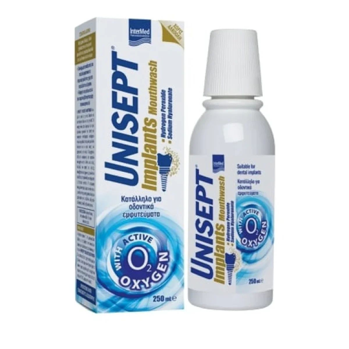 Φωτογραφία προϊόντος: Intermed,Intermed Oral Care Adults Intermed Unisept Implants Mouthwash Στοματικό Διάλυμα για Εμφυτεύματα 250ml