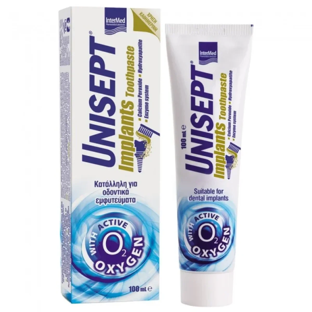 Φωτογραφία προϊόντος: Intermed,Intermed Oral Care Adults Intermed Unisept Implant Οδοντόκρεμα για Οδοντικά Εμφυτεύματα, 100ml