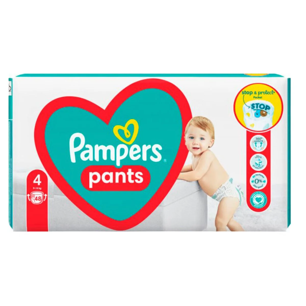 Φωτογραφία προϊόντος: Pampers,Pampers Pants Pampers Pants Βρεφικές Πάνες Βρακάκι No4 (9-15kg) 48τμχ