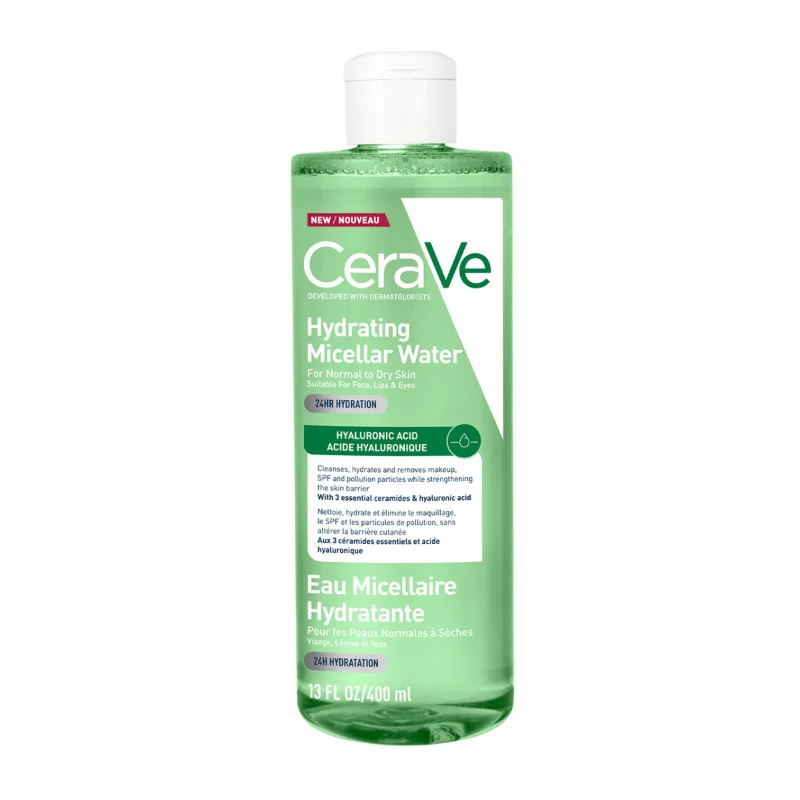 Φωτογραφία προϊόντος: CERAVE Hydrating Micellar Water Νερό Καθαρισμού & Ντεμακιγιάζ με 24ωρη Ενυδάτωση και Υαλουρονικό Οξύ (400ml)