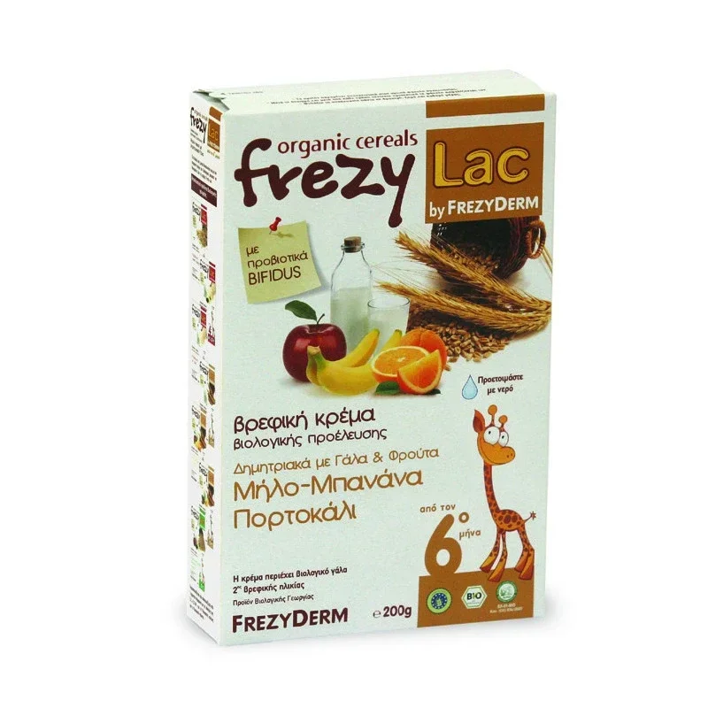 Φωτογραφία προϊόντος: Frezyderm Frezylac Cereals Bio Cereal Δημητριάκα Γάλα Φρούτα, 200g
