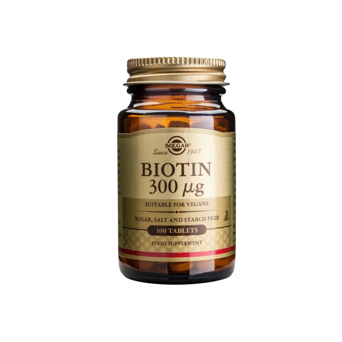 Φωτογραφία προϊόντος: Solgar,Solgar Vitamins Solgar Biotin 300μg Βιοτίνη 100 ταμπλέτες