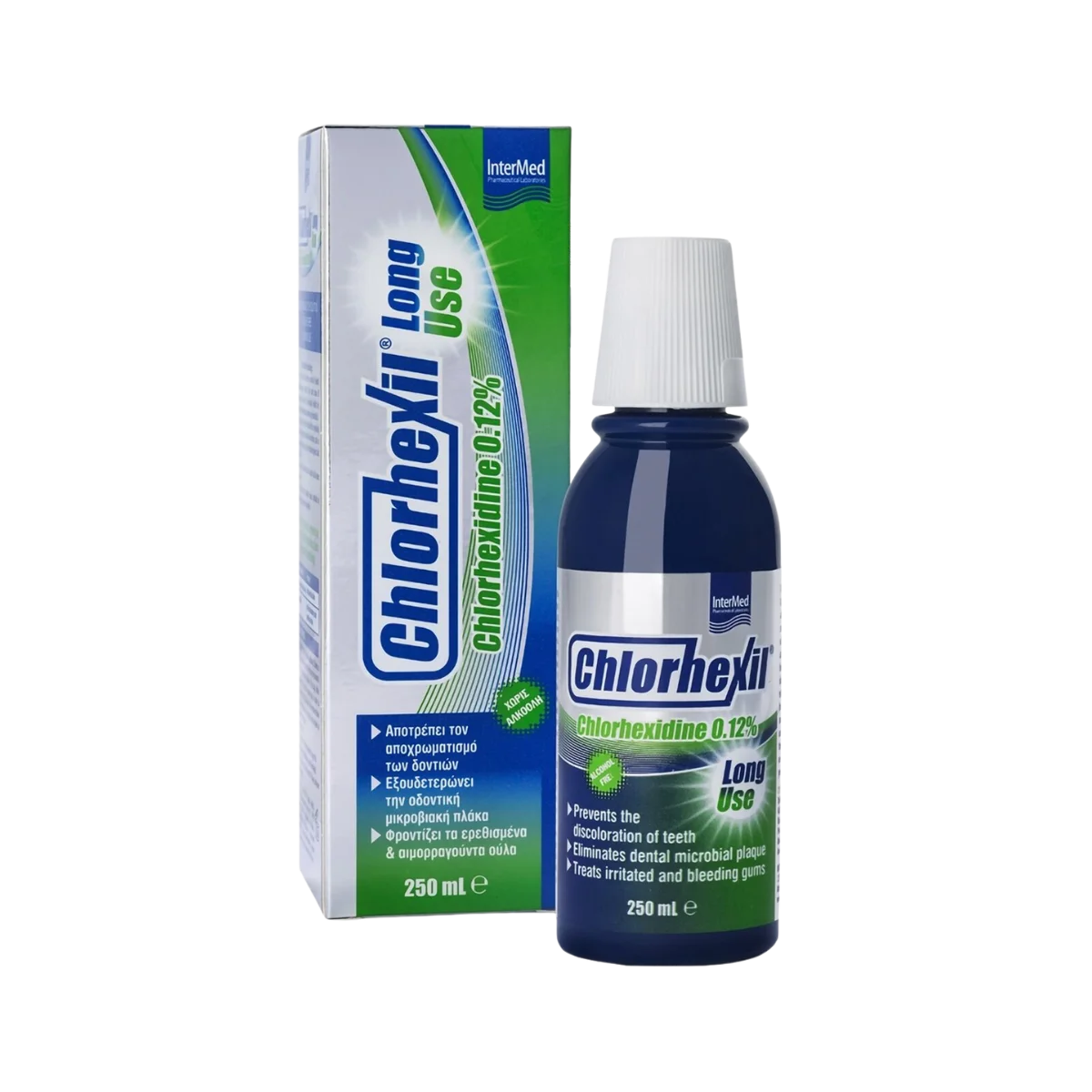 Φωτογραφία προϊόντος: Intermed,Intermed Chlorhexidine Products Intermed Chlorhexil 0.12% Long Use Στοματικό Διάλυμα κατά της Πλάκας 250ml