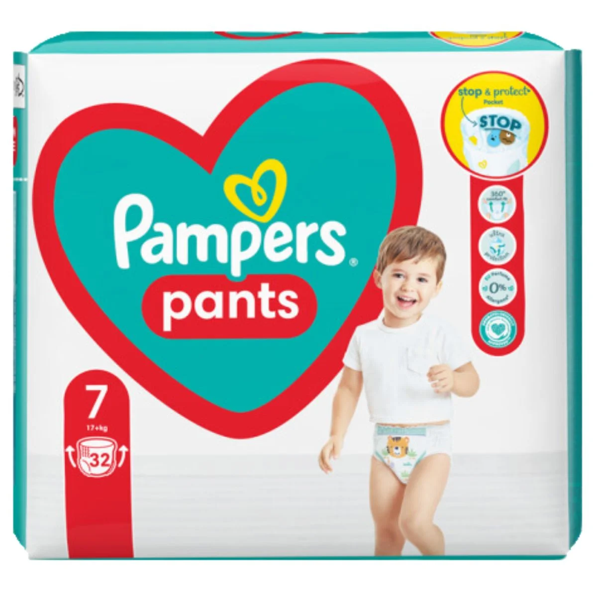 Φωτογραφία προϊόντος: Pampers,Pampers Pants Pampers Pants Βρεφικές Πάνες Βρακάκι No7 (17+kg) 32τμχ