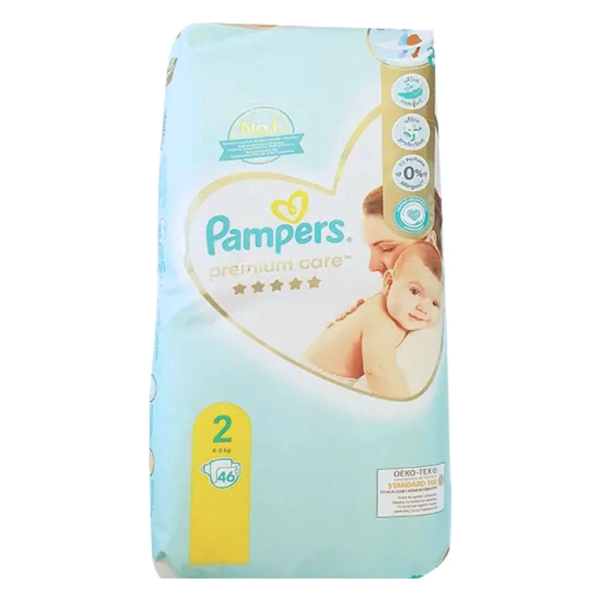 Φωτογραφία προϊόντος: Pampers,Pampers Premium Care Pampers Premium Care Βρεφικές Πάνες Νo2 (4-8kg) 46τμχ