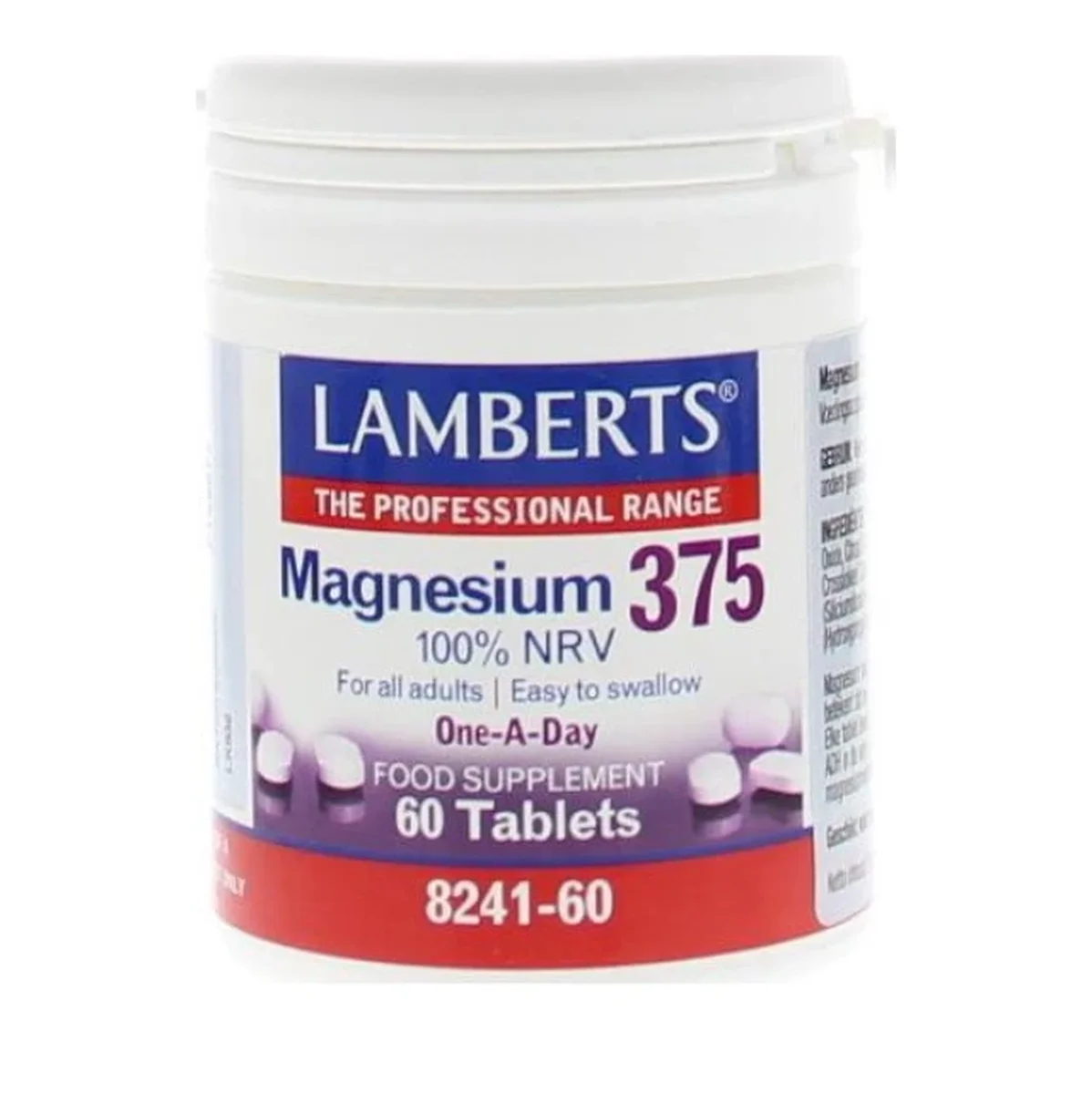Φωτογραφία προϊόντος: Lamberts,Lamberts Μέταλλα Lamberts Magnesium 375 100% NRV Μαγνήσιο 60 Ταμπλέτες