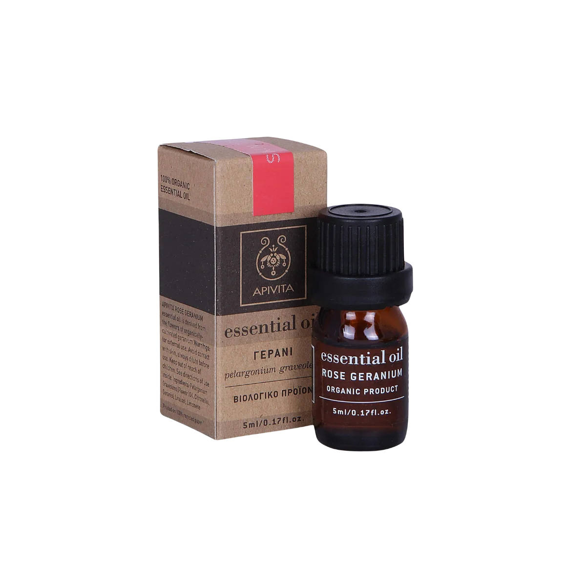 Φωτογραφία προϊόντος: Apivita,Apivita Essential oils Apivita Essential Oil Βιολογικό Αιθέριο Έλαιο Γεράνι 5ml
