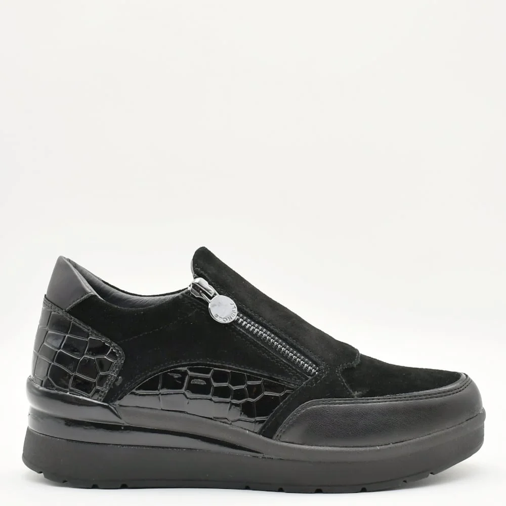Φωτογραφία προϊόντος: Sneakers Γυναικεία Stonefly 221732 000 Cream 57 σε σουετ δέρμα μαύρα