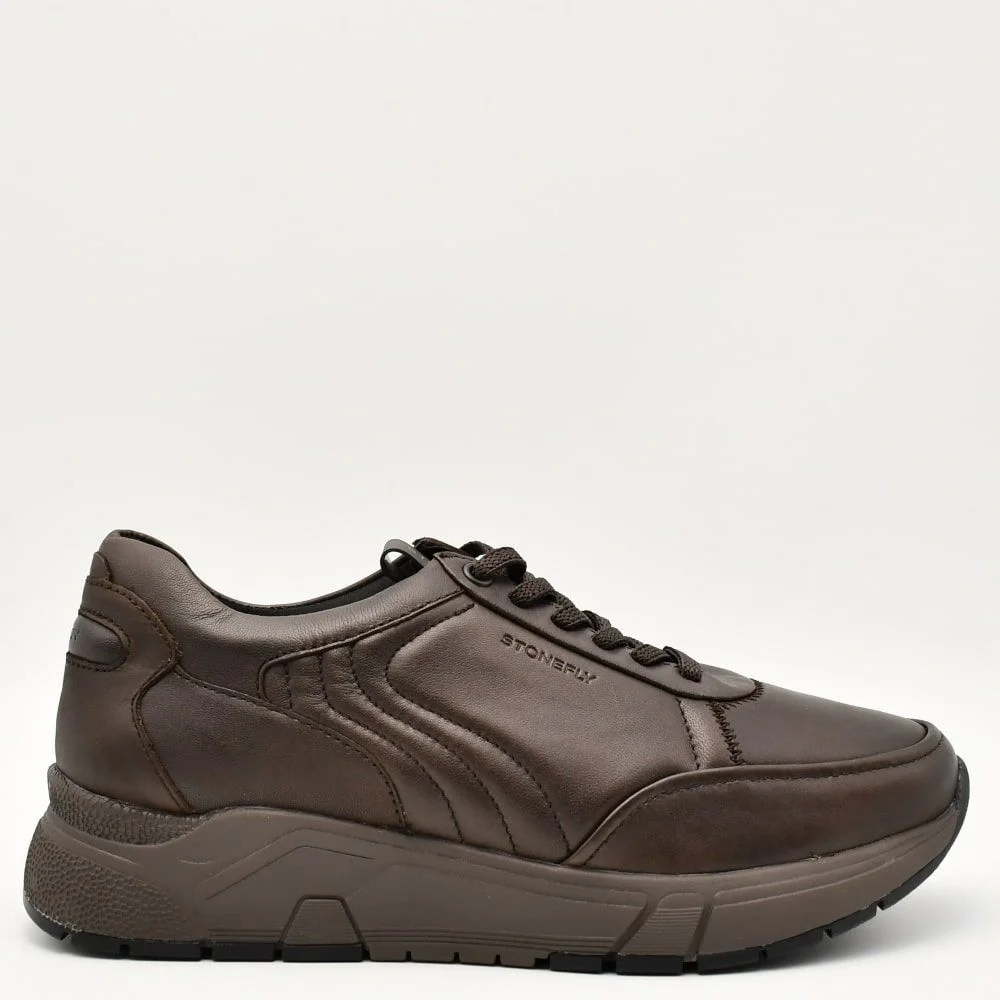 Φωτογραφία προϊόντος: Sneakers Ανδρικά Stonefly 221572 5HD Action 32 σε καφέ σκούρο δέρμα nappa