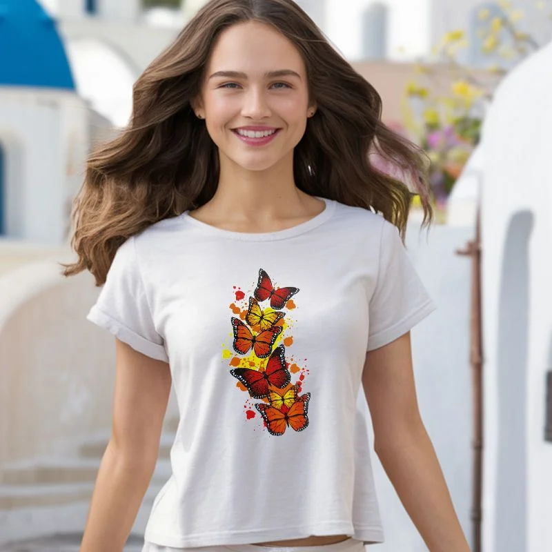 Φωτογραφία προϊόντος: Prime T-Shirt Γυναικείο Πεταλούδες 3903
