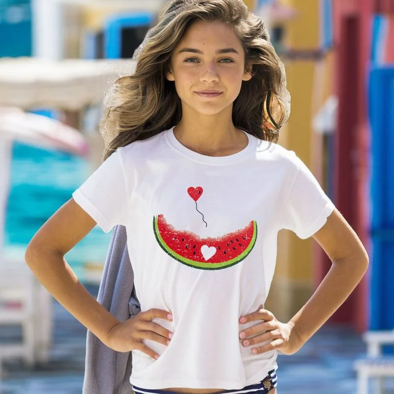 Φωτογραφία προϊόντος: Prime T-Shirt Γυναικείο Καρπούζι Καρδιά 2508