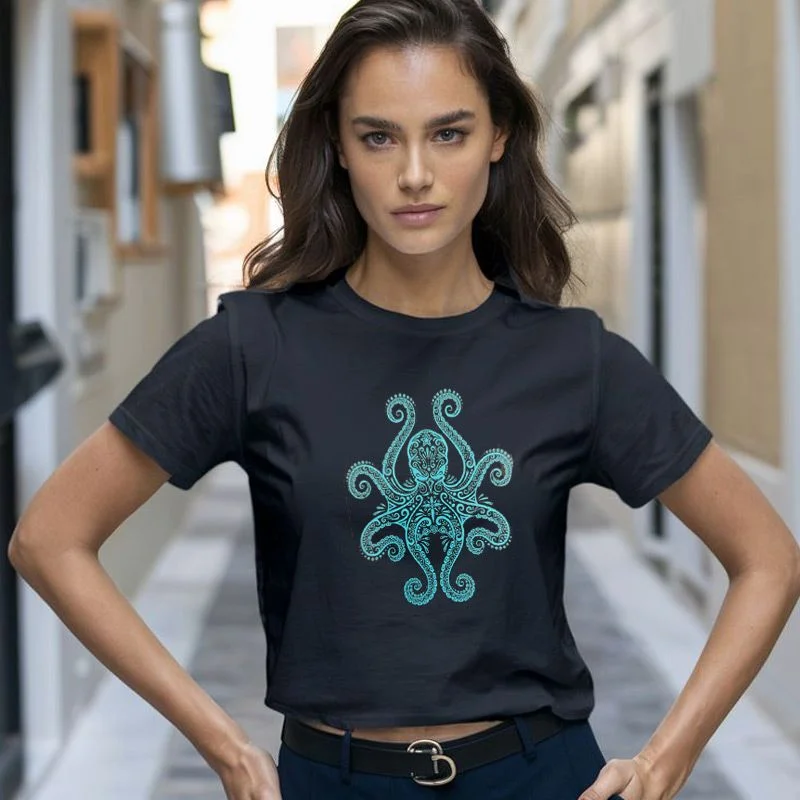 Φωτογραφία προϊόντος: Prime T-Shirt Γυναικείο Χταπόδι Tribal 2372