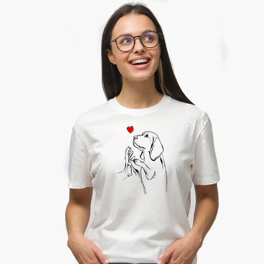 Φωτογραφία προϊόντος: Prime T-Shirt με αγαπησιάρικο σχέδιο 001 της σειράς iLovePet