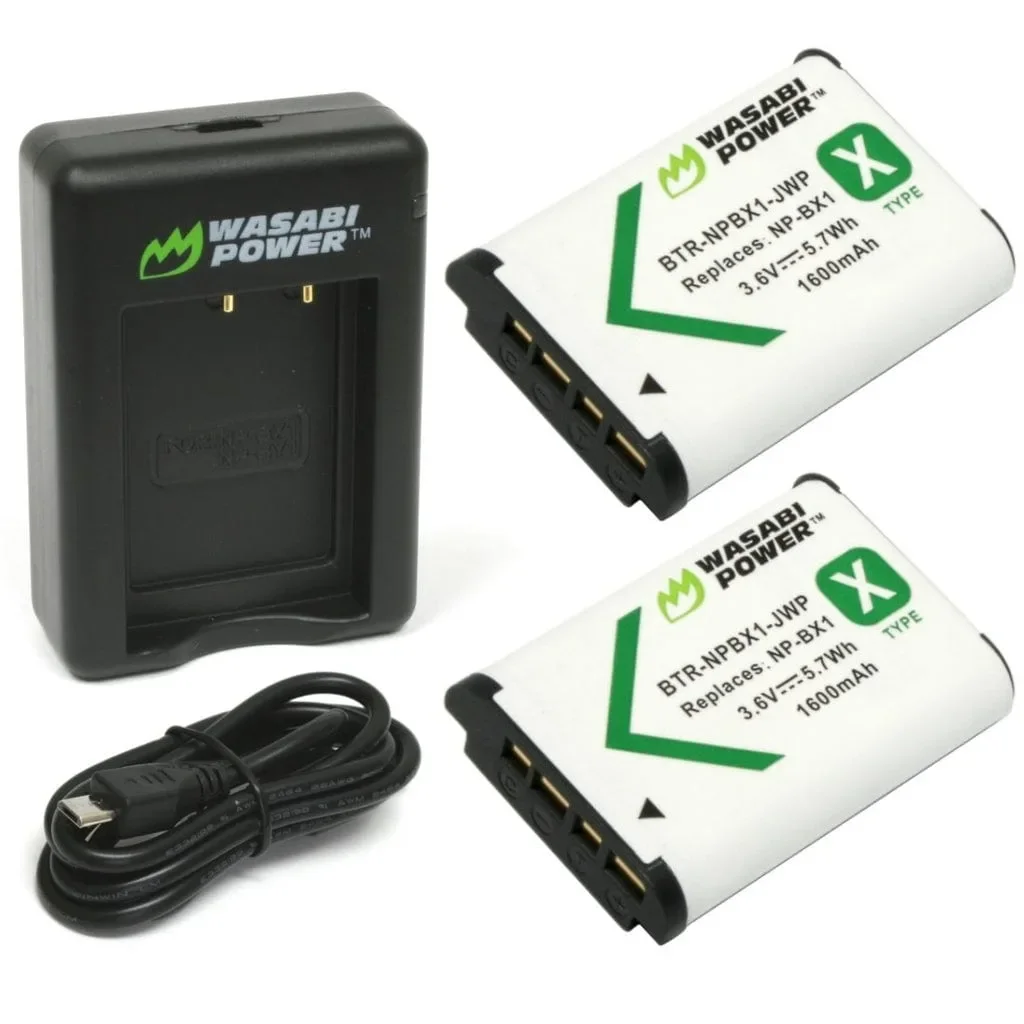 Φωτογραφία προϊόντος: GR Wasabi Power Battery (2-Pack) and Charger for Sony NP-BX1 έως 12 άτοκες δόσεις ή 24 δόσεις
